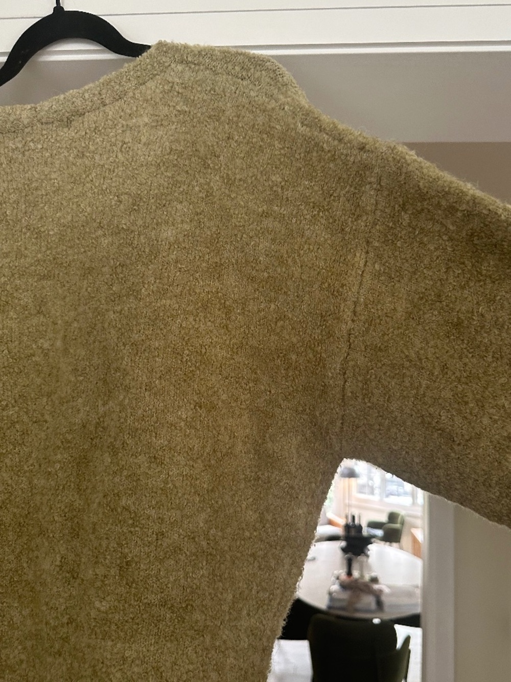 JOE FRESH - Yellow Green Boucle Cozy Double-Breasted Cardigan - Size XL - Picture 13 of 16
